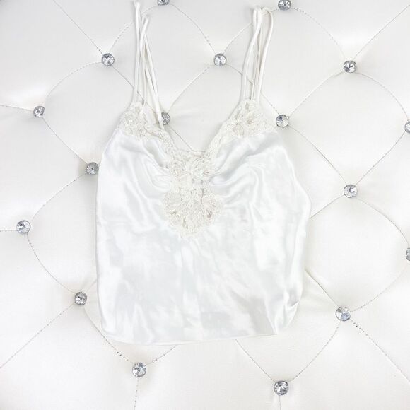 VINTAGE Victoria’s Secret Gold Label Small Silky Crop Top Lingerie - Picture 1 of 9